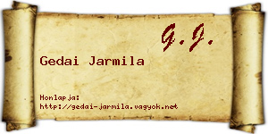 Gedai Jarmila névjegykártya